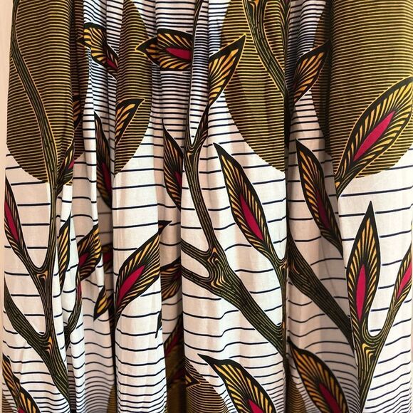 Francis + Benedict Brown and White Pleated A-Line Maxi Skirt - Picture 2 of 9